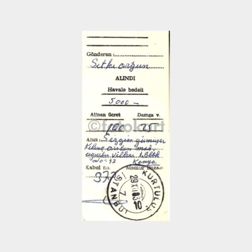 1983 Havale Alındı Belgesi