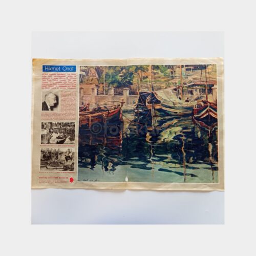 Hayat Dergisi - Orta Sayfası Poster, No. 29 Ressam Hikmet Onat ve Tablosu