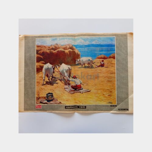 Hayat Dergisi - Orta Sayfası Poster, No. 39 Harman Yeri Tablosu - Namık İsmail