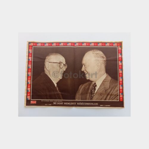 Hayat Dergisi - Orta Sayfası Poster, No. 37 Celal Bayar-Dwight D. Eisenhower