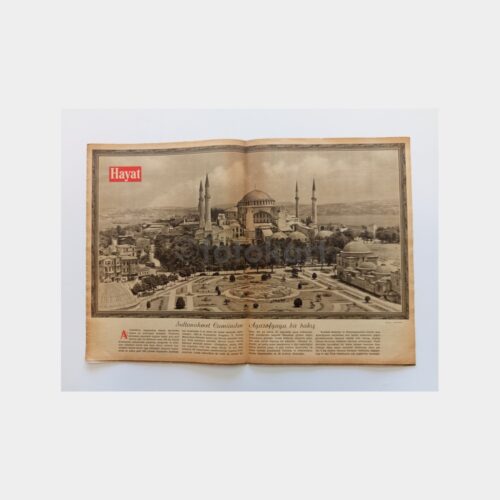 Hayat Dergisi - Orta Sayfası Poster, No. 23 Sultanahmet Camii'den Ayasofya'ya Bakış