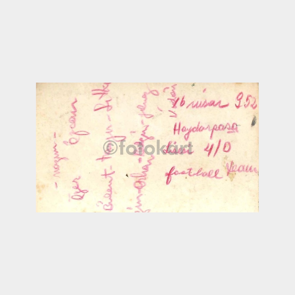 1952 Haydarpaşa Lisesi 4-D Futbol Takımı Fotoğraf - Görsel 2