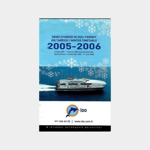 2005-2006 İDO Deniz Otobüsü Tarifesi