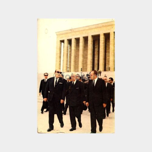 İsmet İnönü ve Süleyman Demirel'in Anıtkabir Ziyaretleri Kartpostal