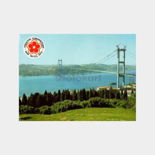 1973 İstanbul Boğaz Köprüsü Beylerbeyi Görünüşü Kartpostal