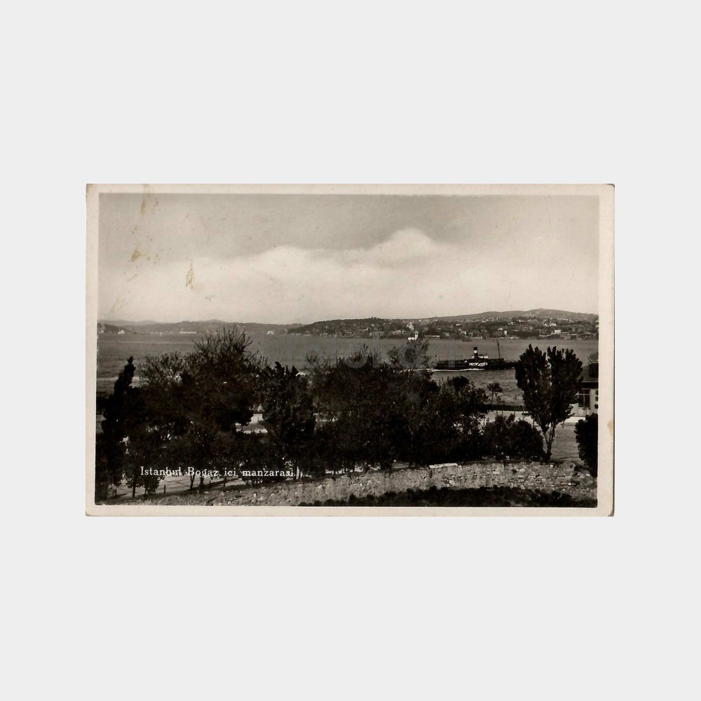 1936 İstanbul Boğaziçi Manzarası Fotokart