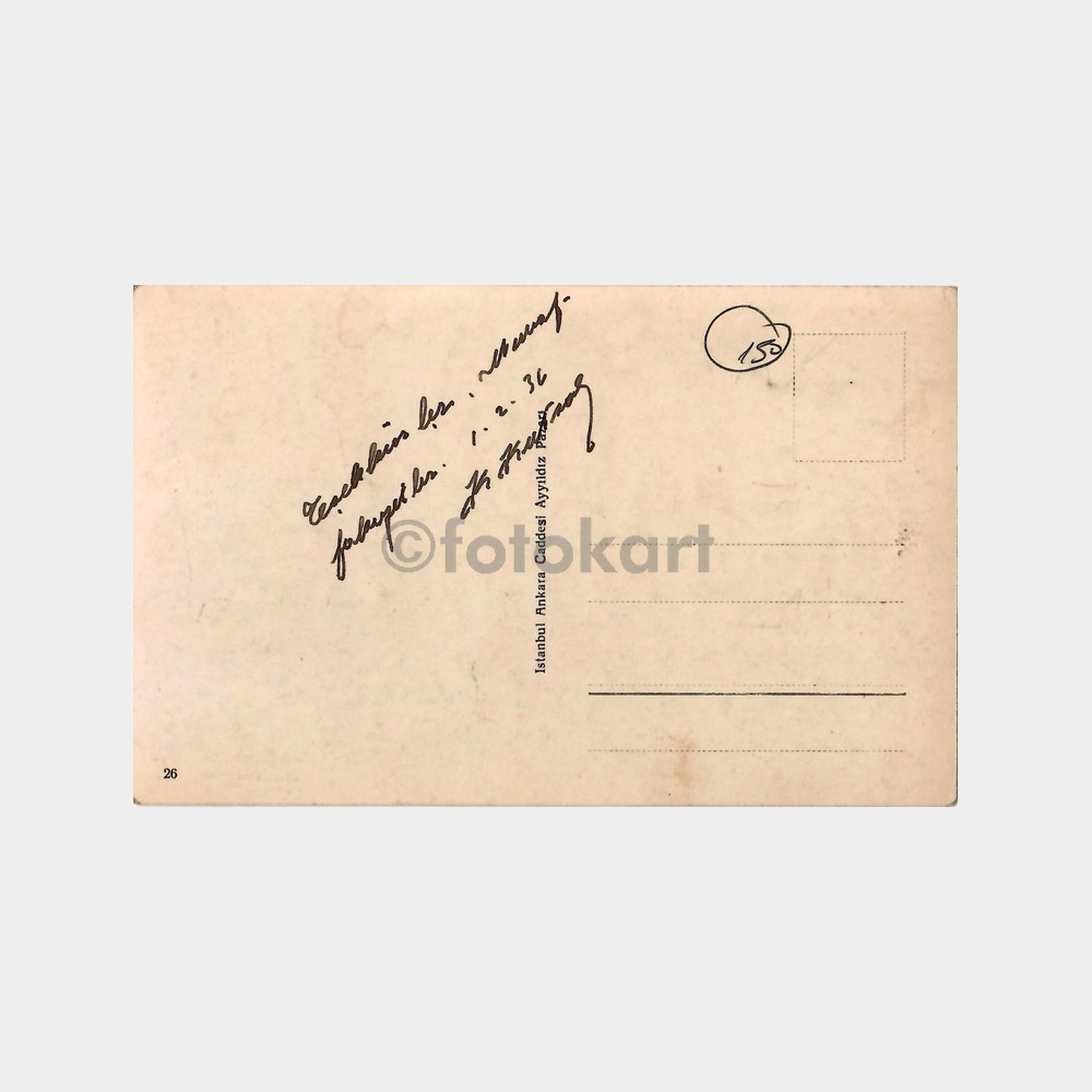 1936 İstanbul Boğaziçi Manzarası Fotokart - Görsel 2