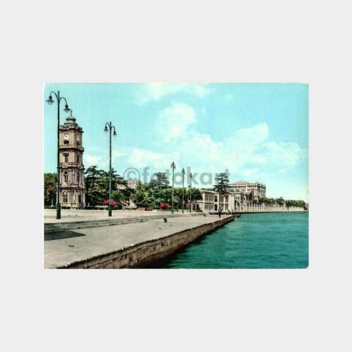 1962 İstanbul Dolmabahçe Sarayı Saat Kulesi Kartpostal