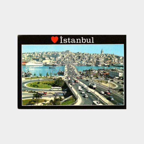 İstanbul Galata Köprüsü Kartpostal