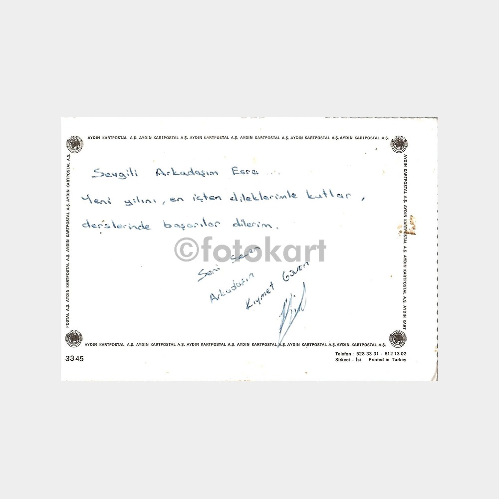 İstanbul Galata Köprüsü Simli Kartpostal - Görsel 2