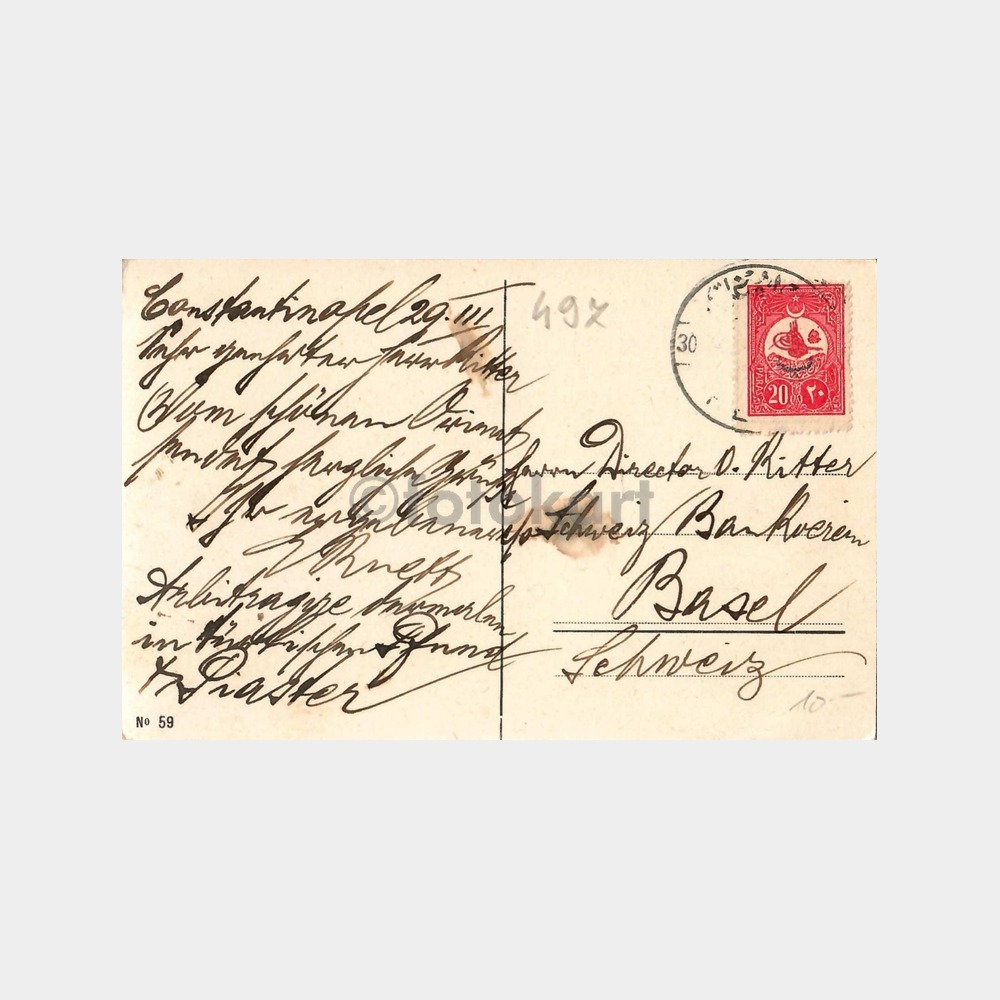 1918 İstanbul Genel Görünüş Kartpostal - Görsel 2