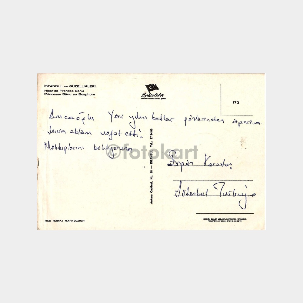 İstanbul Hisar'da Dansöz Prenses Banu - Keskin Color Kartpostal - Görsel 2