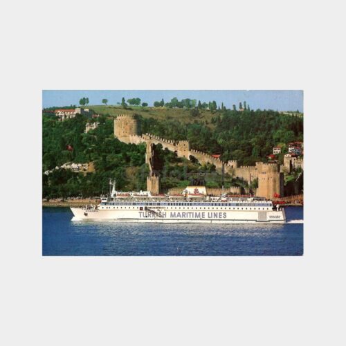 İstanbul Rumelihisarı ve M/F Ankara Gemisi Kartpostal