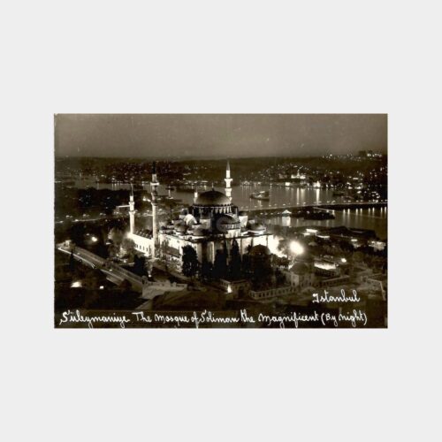 İstanbul Süleymaniye Camii Gece Görünüş Fotokart