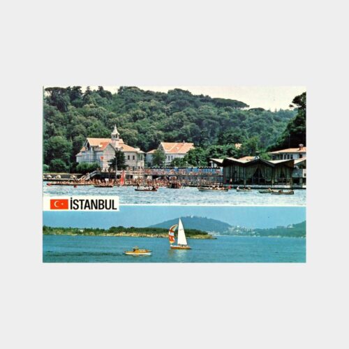 İstanbul Tarabya Plajı ve Adalar Kartpostal