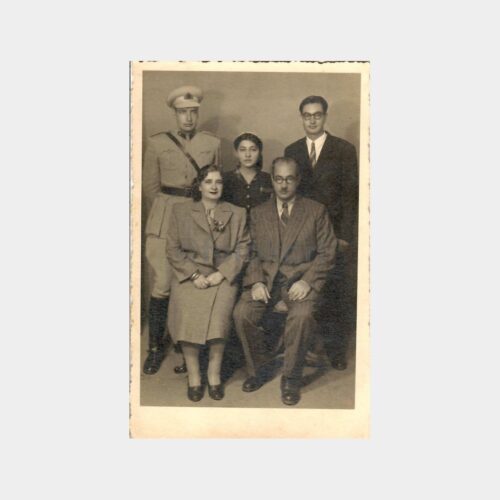 1946 İzmir Karşıyaka Subay ve Ailesi Fotoğraf