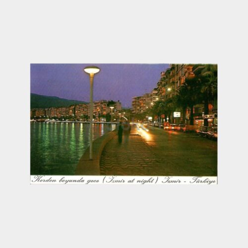 İzmir Kordon Boyunca Gece Kartpostal