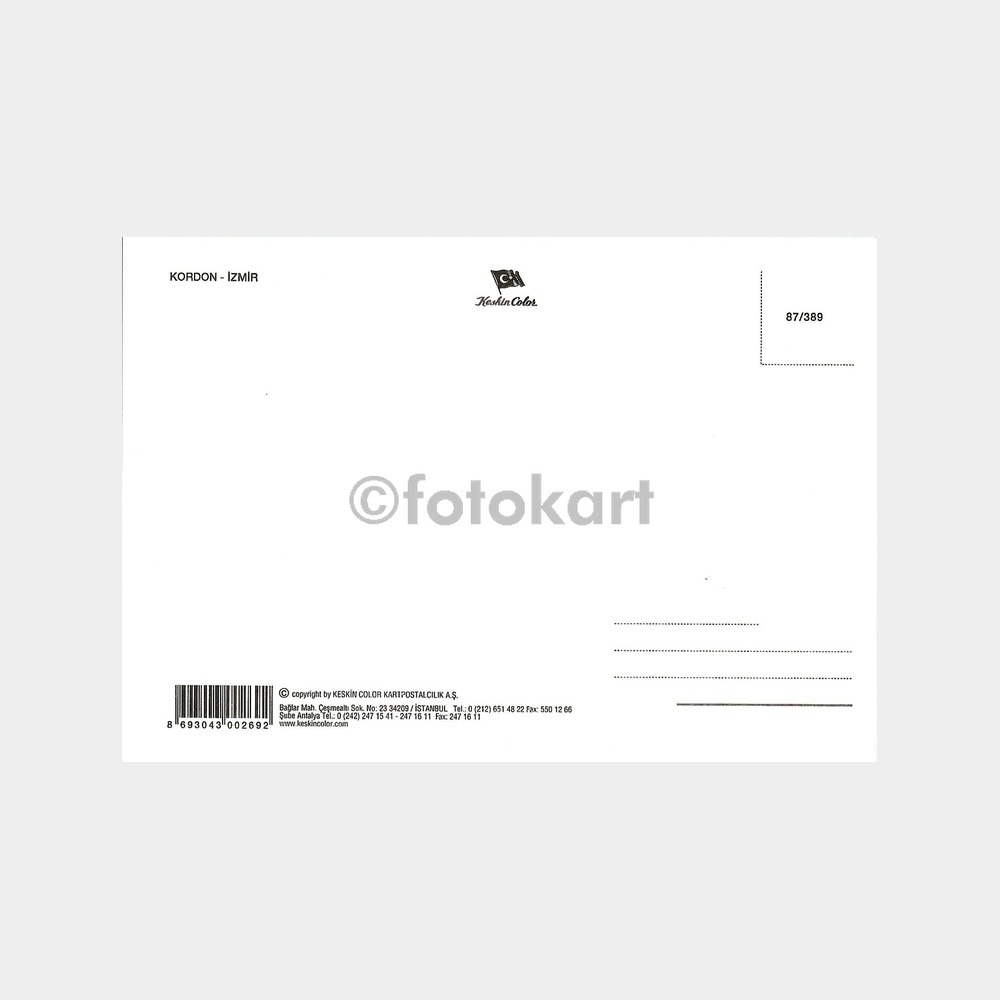 İzmir Kordon - Ressam Şükrü Çağlayan Tablo Kartpostal - Görsel 2