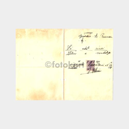 1931 İzmir Müzayede Bedesteni Makbuzu