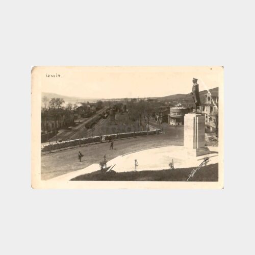 İzmit Ata Heykeli ve İstasyon Görünüş Kartpostal