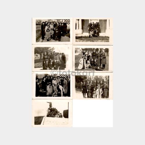 1943 İzmit Lise Grubu 7 Adet Fotoğraf