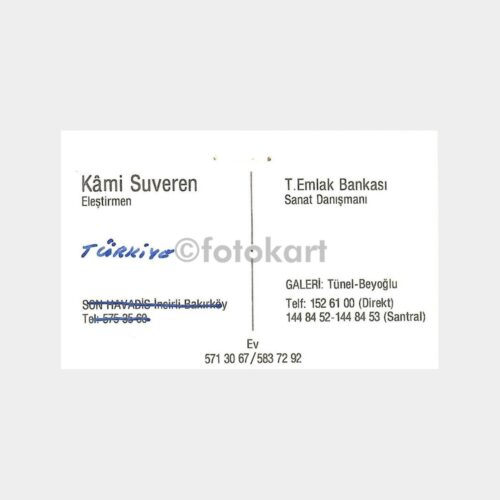 Kami Suveren - Sanat Danışmanı Kartvizit