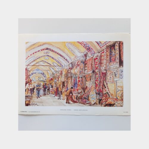 Kapalıçarşı - Ressam Şükrü Çağlayan Büyük Boy Kart Baskısı