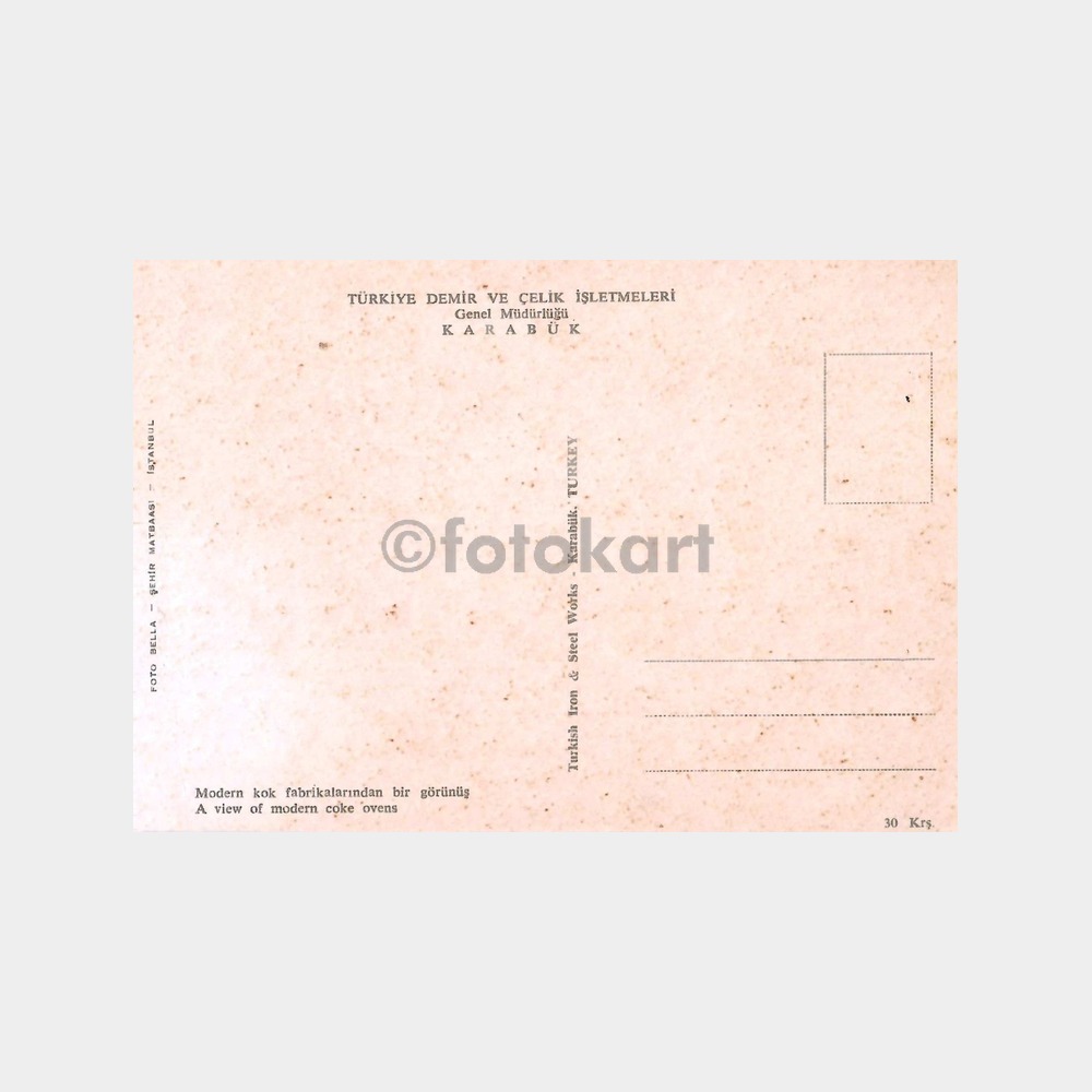 Karabük Demir Çelik Kartpostal - Görsel 2