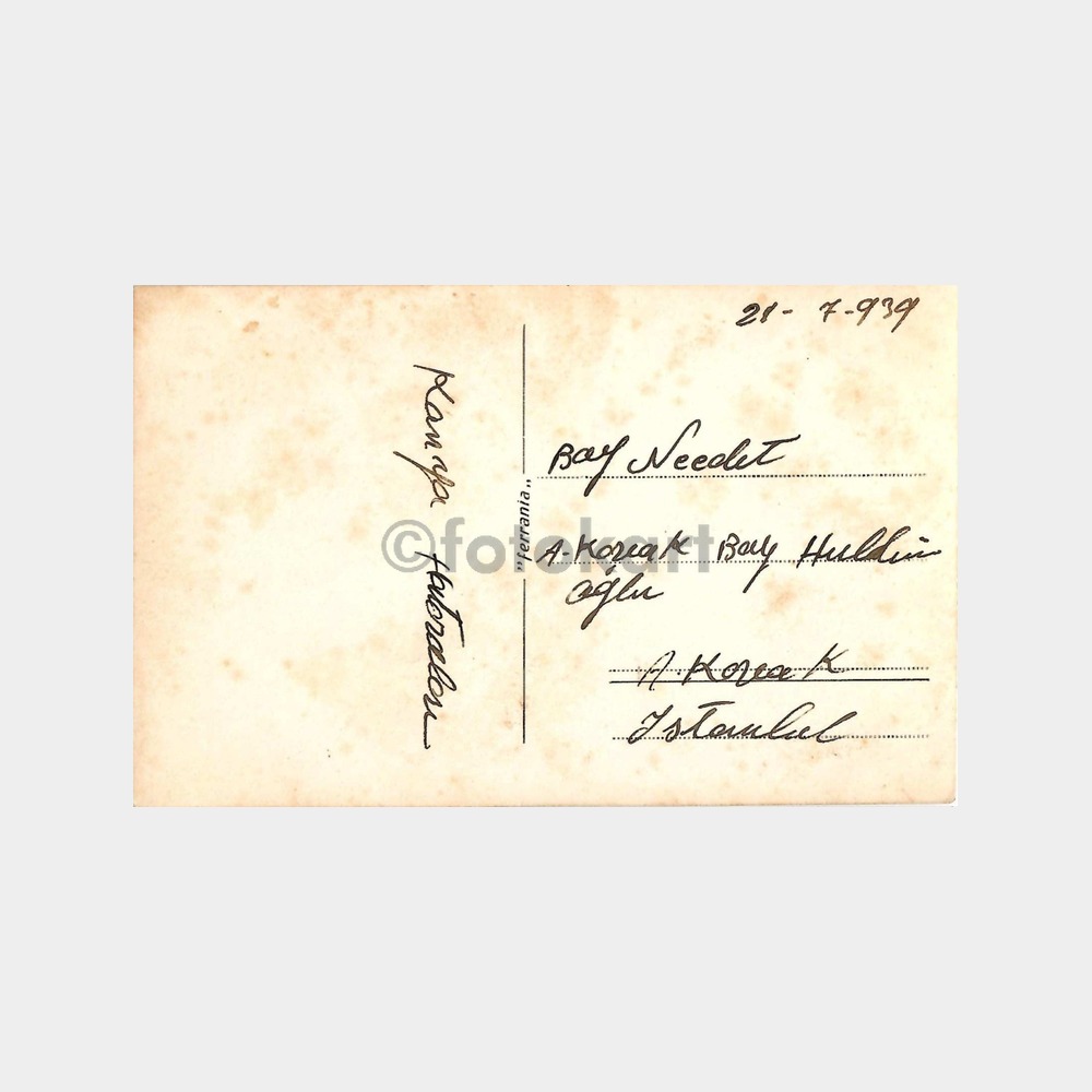 1939 Konya Atatürk Anıtı Eski Fotokart - Görsel 2