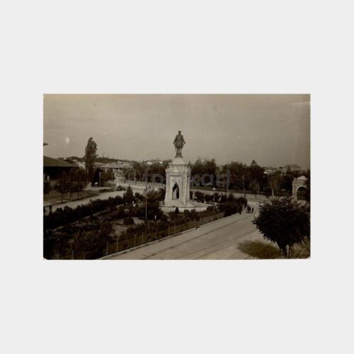 1941 Konya Atatürk Heykeli Damgalı Kartpostal