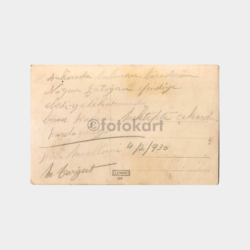 1930 Konya Hulu Kasabası Okulu Fotoğraf - Görsel 2