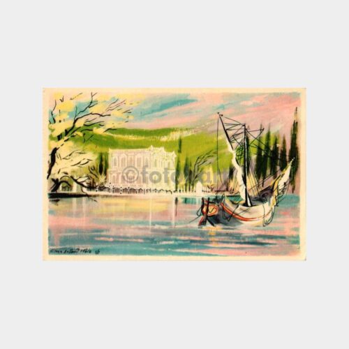 Küçüksu Kasrı Çizim Kartpostal