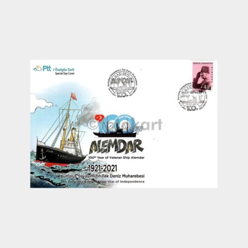 2021 Kurtuluş Savaşımızın Tek Deniz Muharebesi Alemdar FDC - İlk Gün Zarfı