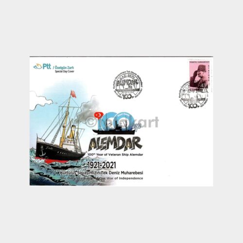 2021 Kurtuluş Savaşımızın Tek Deniz Muharebesi Alemdar FDC - İlk Gün Zarfı