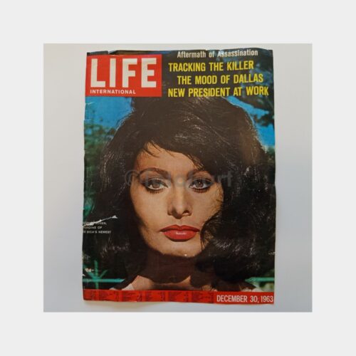 1963 Life Dergisi Kapak (Sophia Loren, Arka Yüz Coca Cola Reklamı)