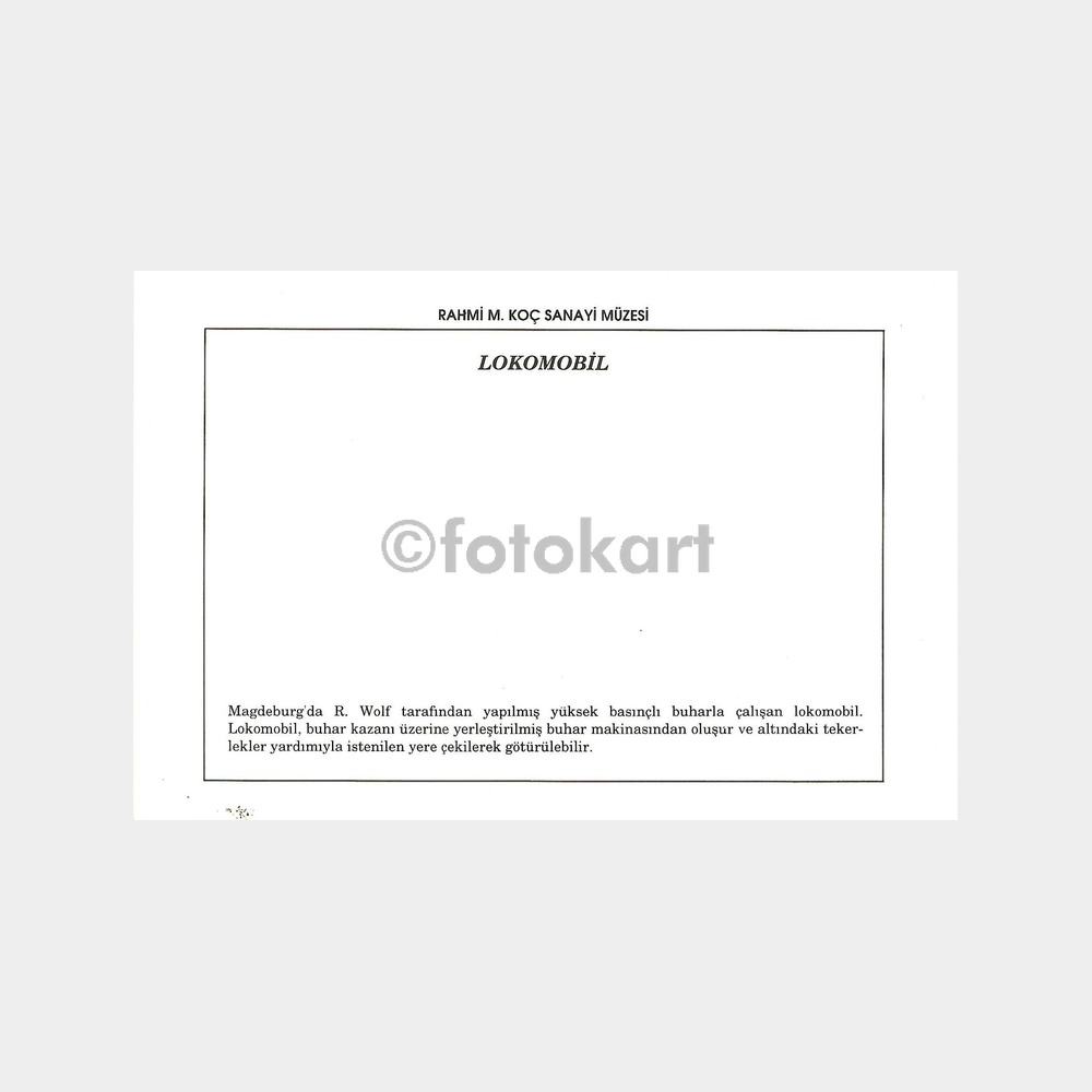 Lokomobil Eski Tip Motor-Araba Konulu Tebrik Kart - Görsel 2