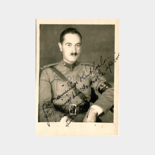 1944 Maraş İlginç Bıyıklı Subay Fotoğraf