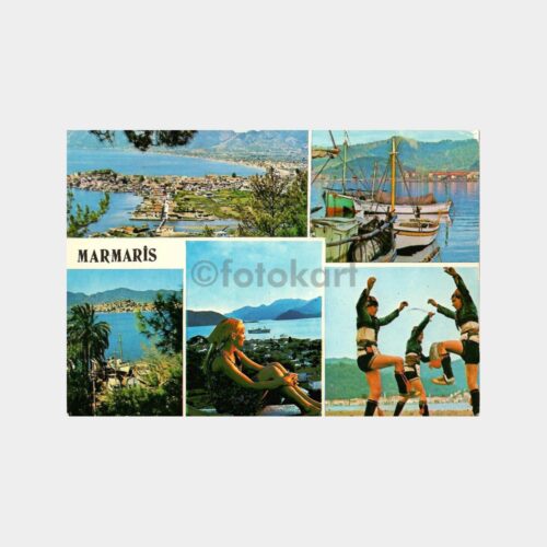1975 Marmaris Muhtelif Görünüler Kartposta