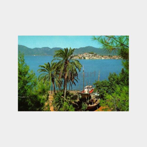 1967 Marmaris Sahilden Görünüş Kartpostal