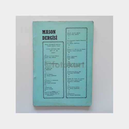 Mason Dergisi Sayı: 21-23