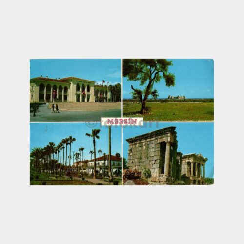 1968 Mersin 4 Görünüm Kartpostal