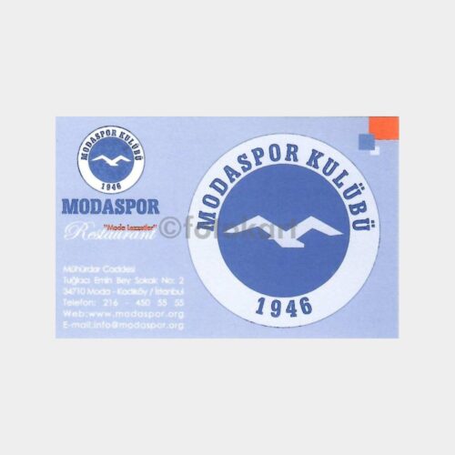 Modaspor Kulübü Amblemli Kartvizit