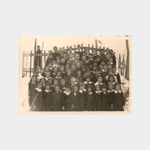 1938 Öğrencilerle Öğretmen Toplu Hatıra Fotoğraf