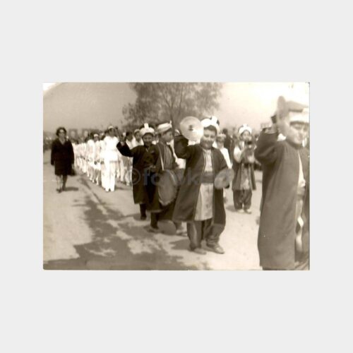 Okul Mehter Grubu Tören Geçişinde Fotoğraf