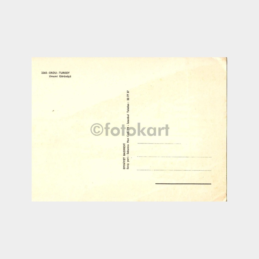 Ordu Genel Görünüş Kartpostal - Görsel 2