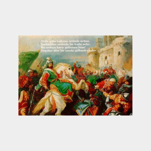 Osmanlı Askerleri Savaş Sahnesi Kartpostal