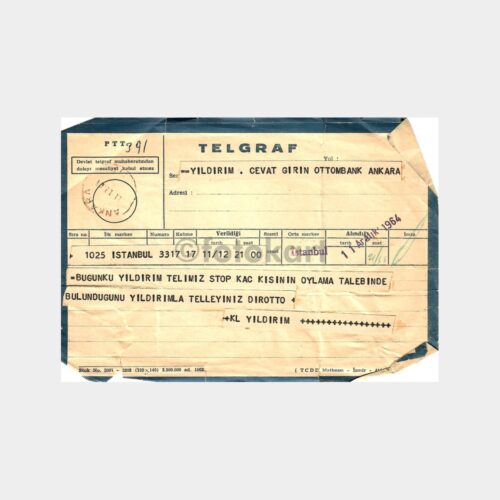 1964 Osmanlı Bankası Telgraf