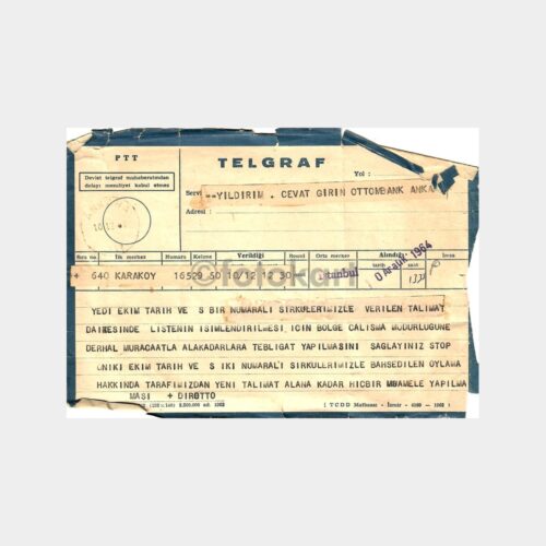 1964 Osmanlı Bankası Telgraf