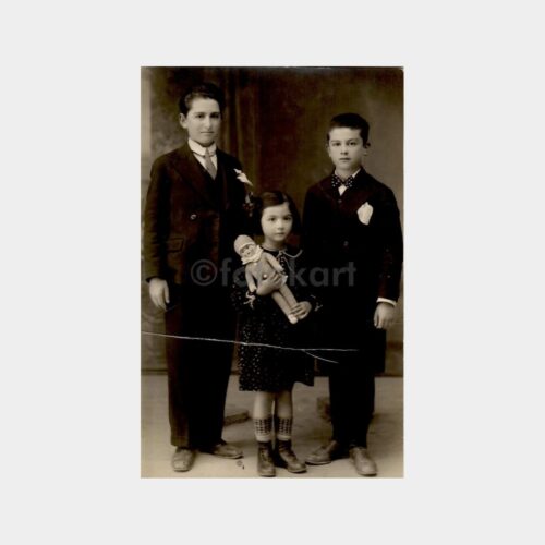 1931 Oyuncaklı Kız-Çocuklar Stüdyo Fotoğraf