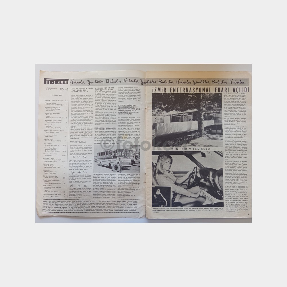Pirelli Dergisi, 1970 Eylül Sayı 72 - Görsel 2
